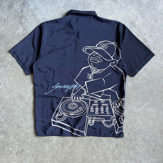 Y2K Sunny Boy Dj & Turntable Embroidered Shirt