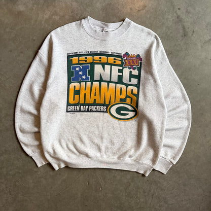 1996 NFC Champs Green Bay Packers Grey Sweatshirt