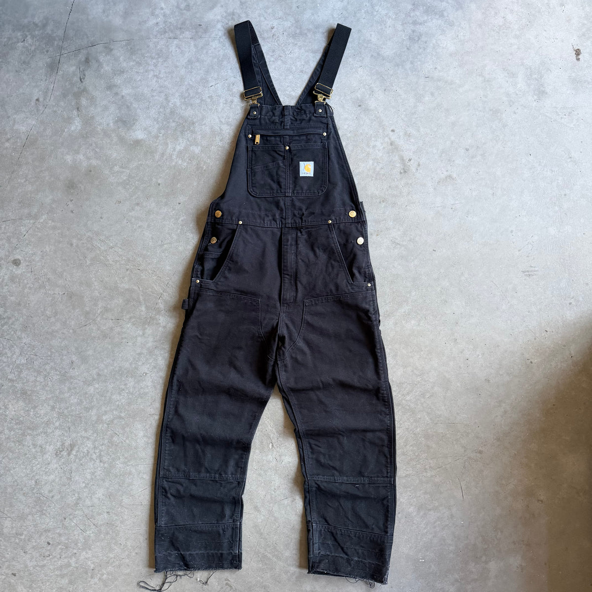 Carhartt R01 Relaxed Fit Duck Bib Overalls Black
