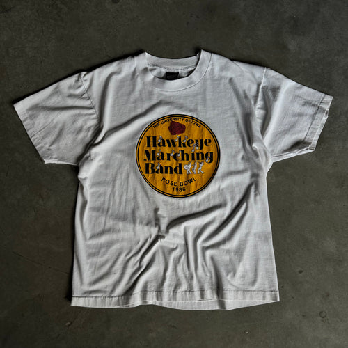 Vintage 1986 University Of Iowa Rose Bowl Marching Band Tee