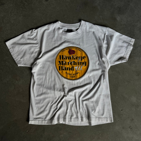 Vintage 1986 University Of Iowa Rose Bowl Marching Band Tee