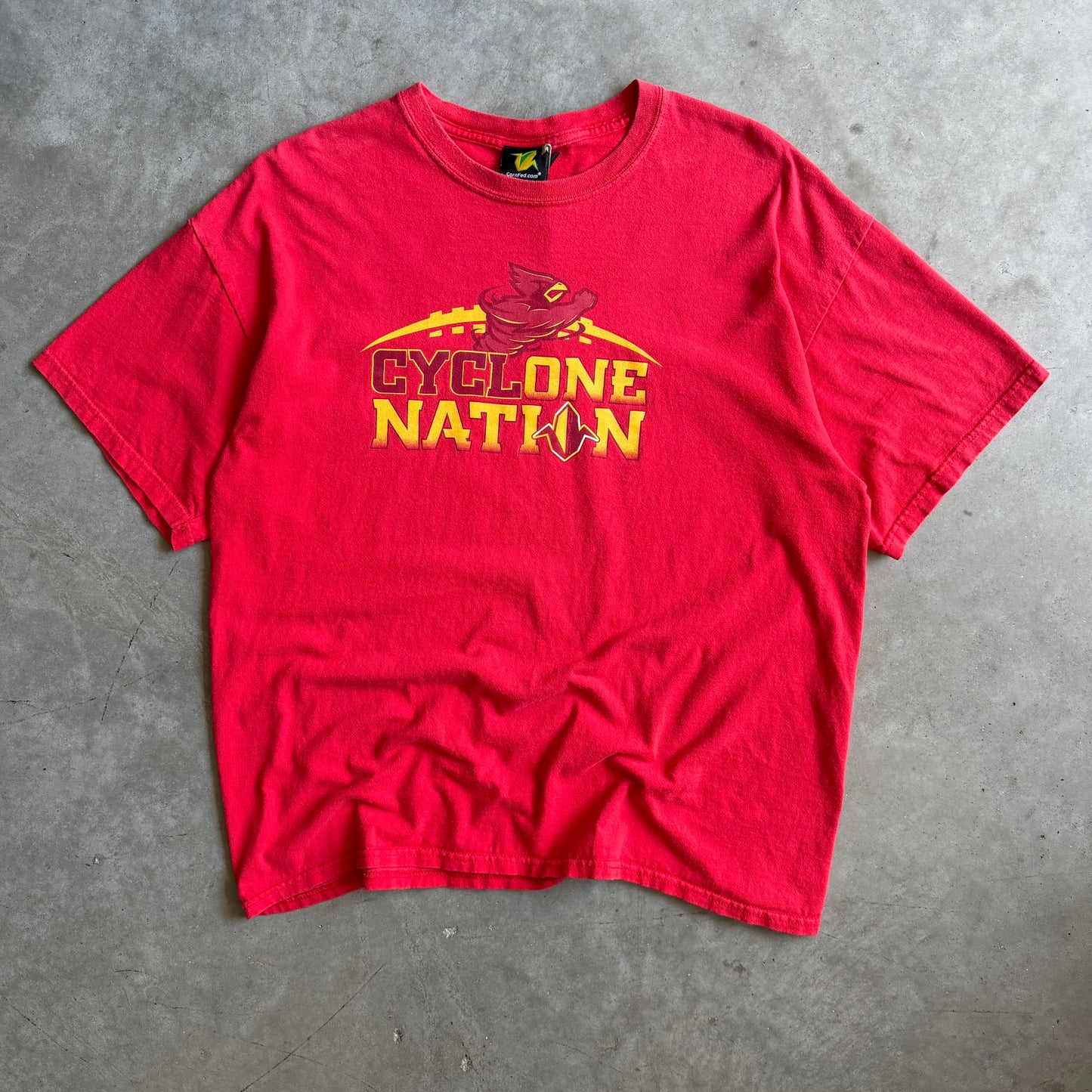 Y2K Iowa State Cornfed “Cyclone Nation” Tee
