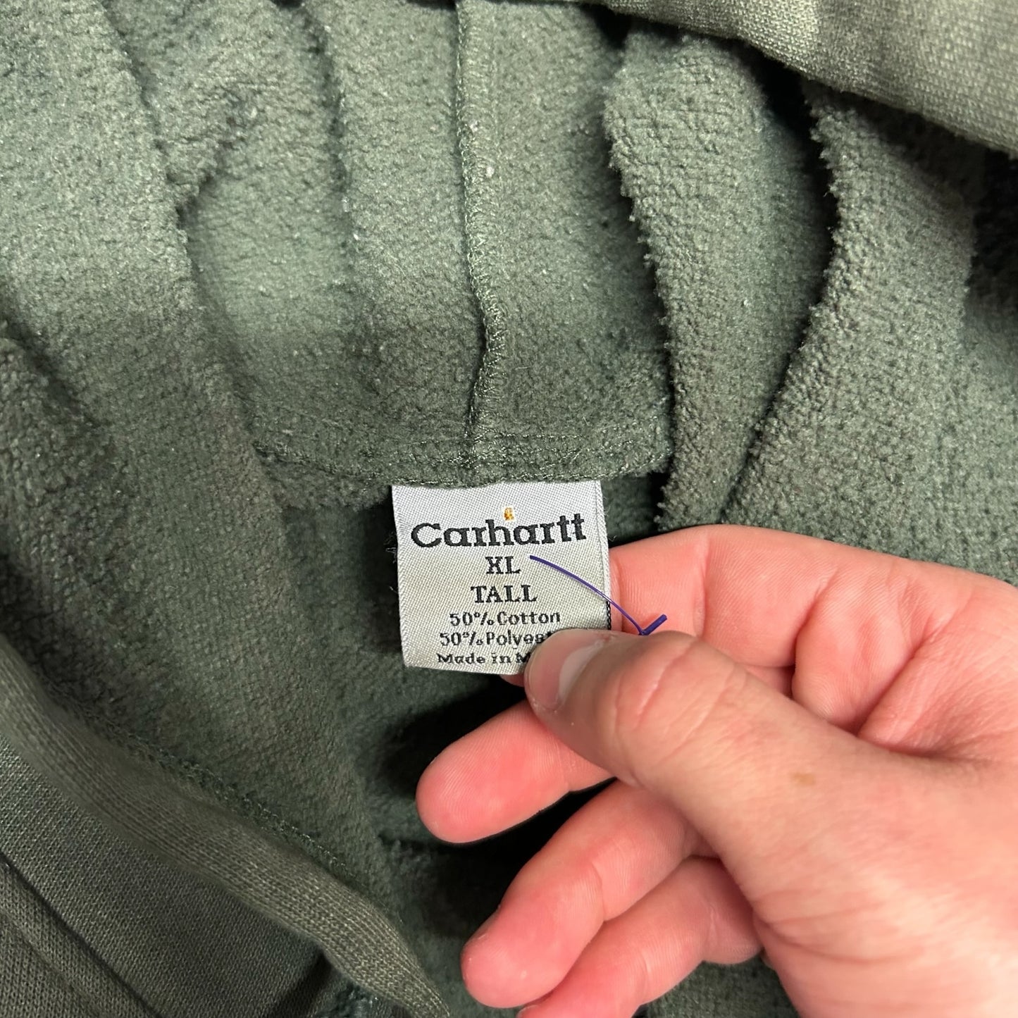 Vintage Carhartt Olive Paint Splat Hoodie