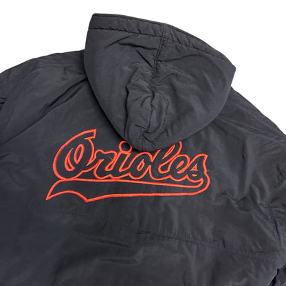 Vintage Baltimore Orioles MLB Black Zip Up Coat