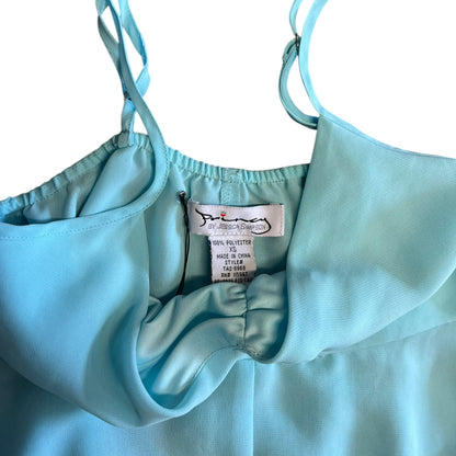 Prince By Jessica Simpson Light Blue Babydoll Chiffon Adjustable Tank Top