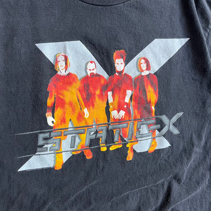 2003 Static-X Infared Black Graphic T Shirt With Tour Dates