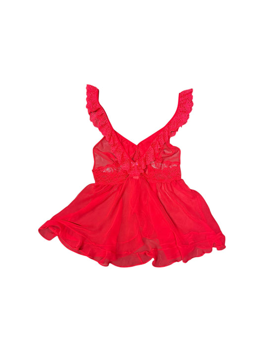Women’s Y2K Victoria Secret Red/Coral Baby Doll Cami