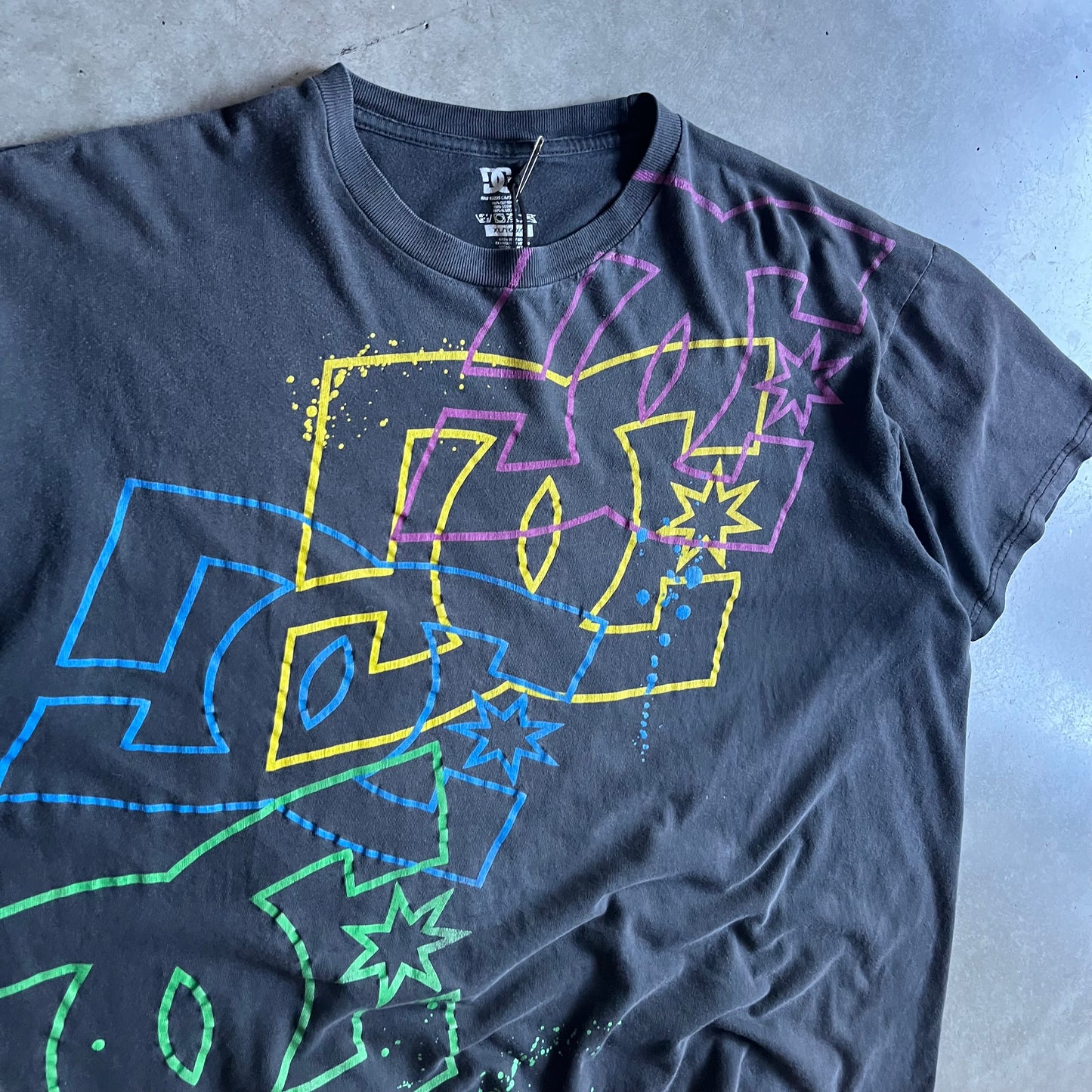 Y2K DC Multi-Color Repeating Logo Print Tee