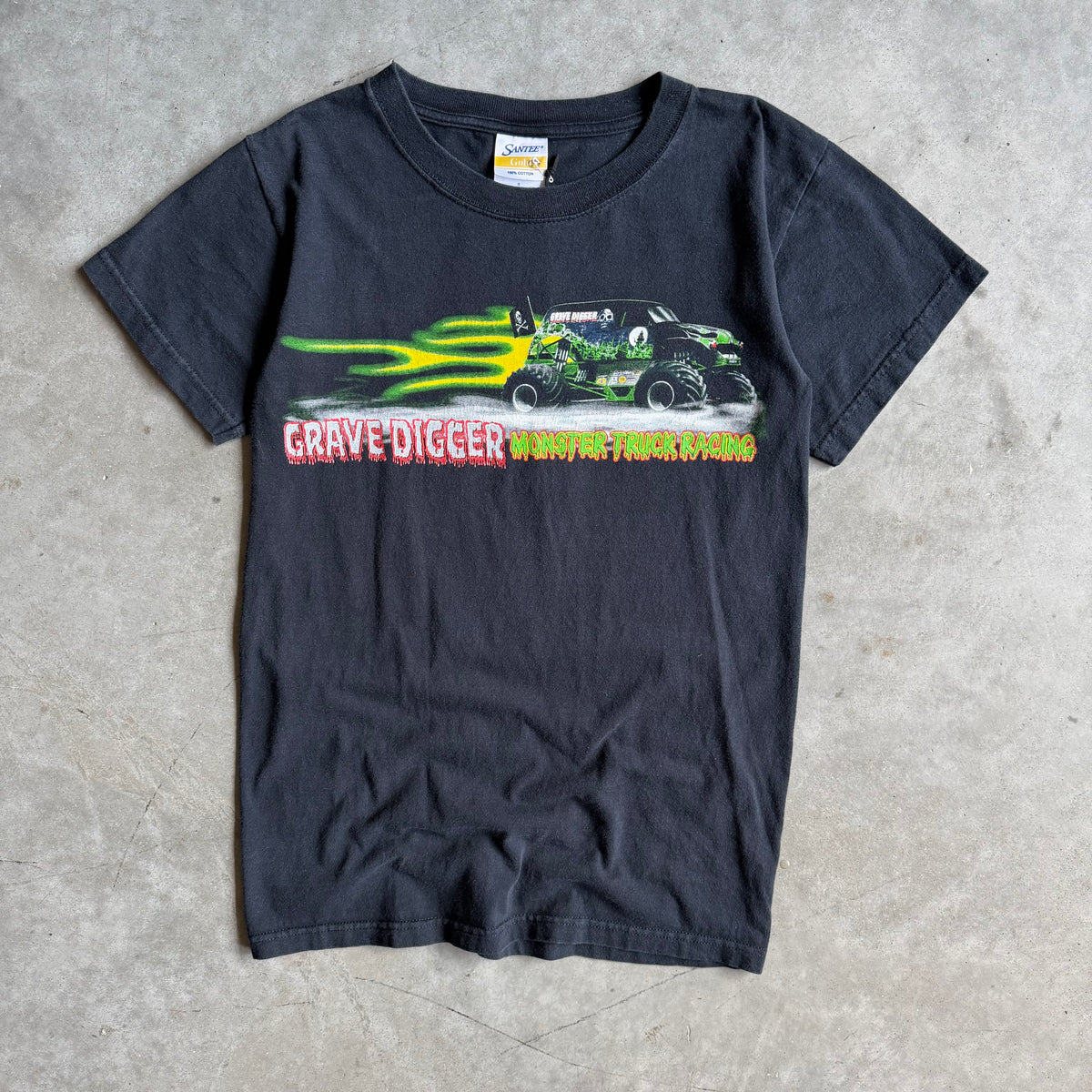 Y2K Grave Digger Monster Truck Racing Black Tee
