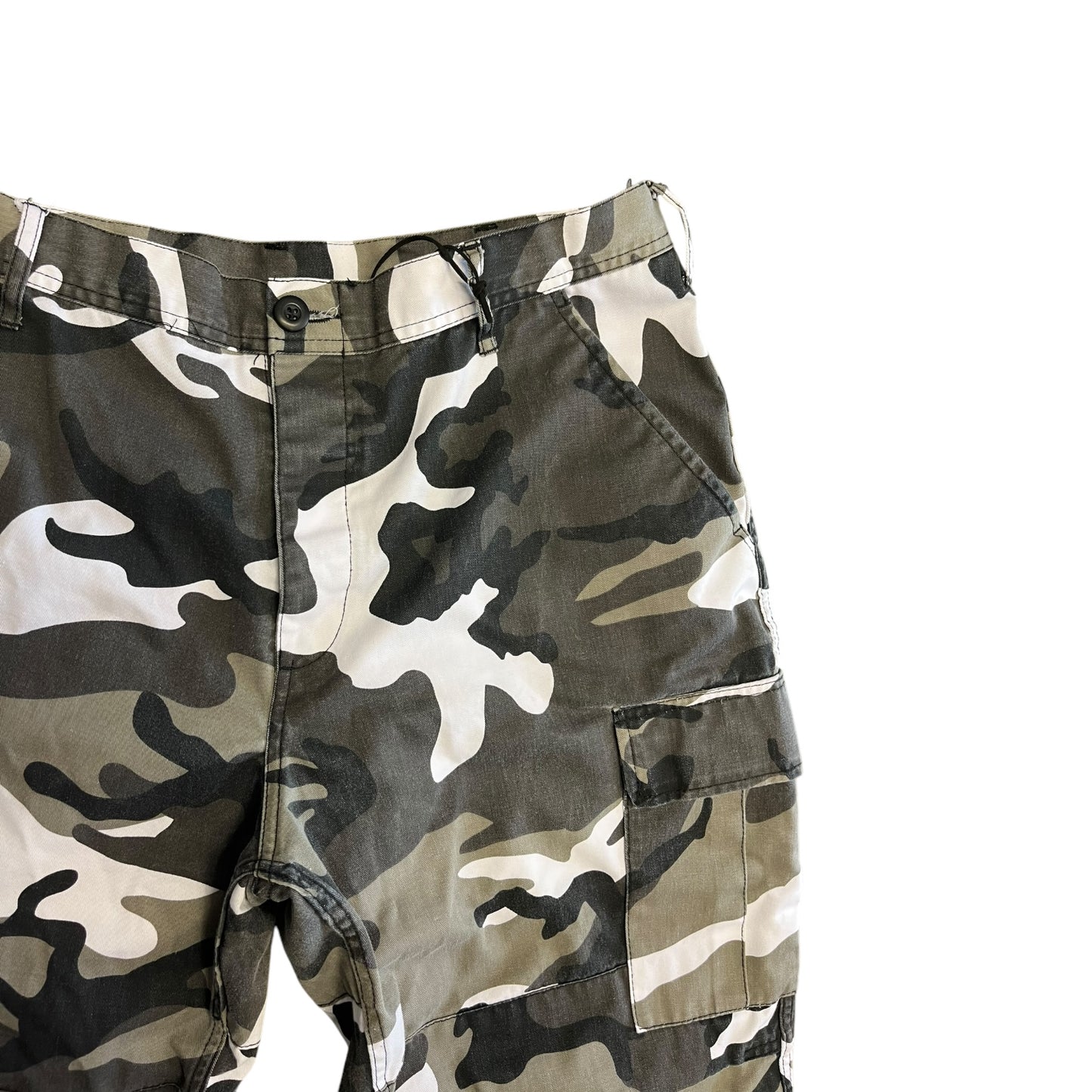 Black & White Snow Camo Surplus Cargo Pants