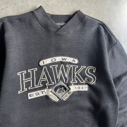 Vintage Galt Sand Iowa Hawkeyes Embroidered Crest Crewneck