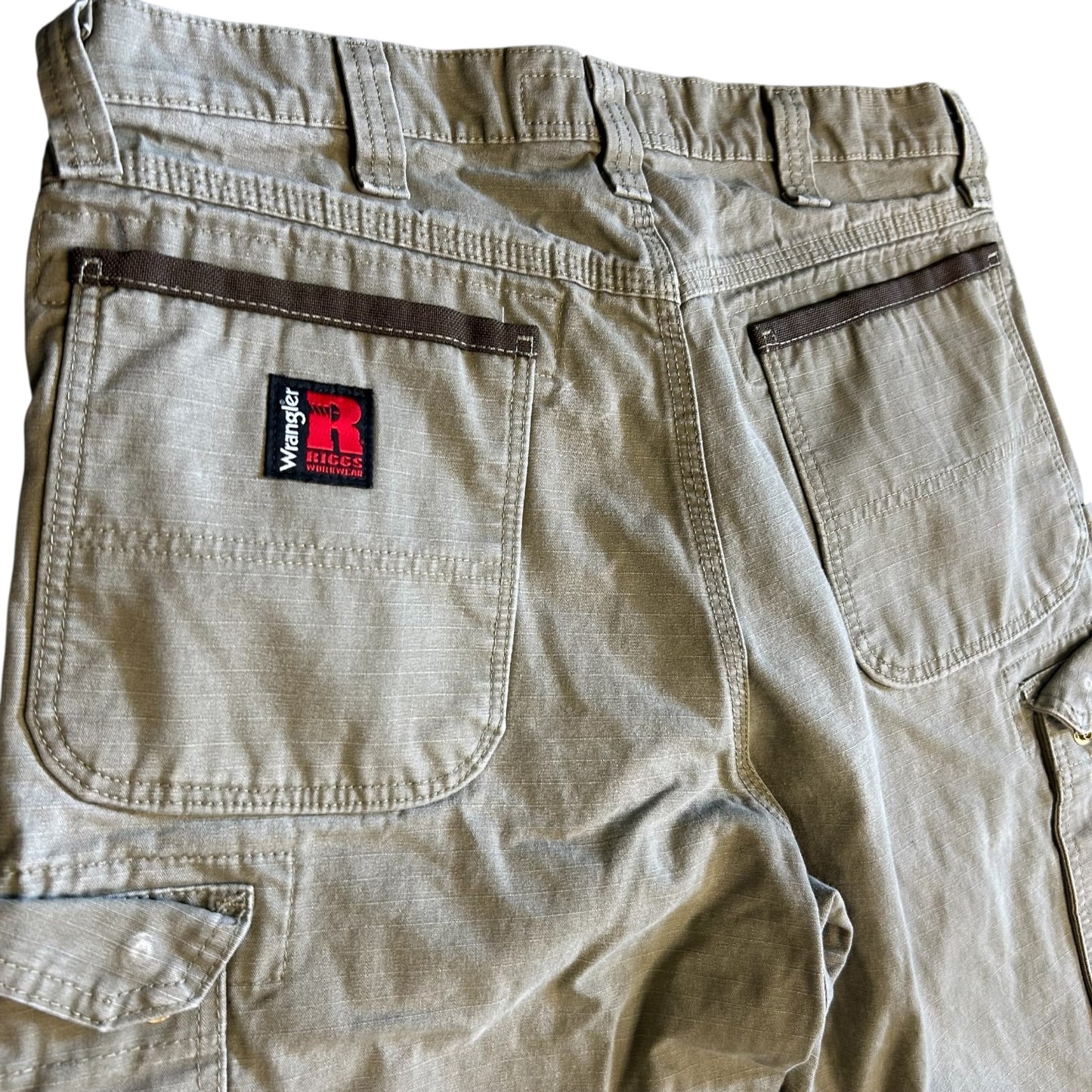 Y2K Wrangler Riggs Light Brown Double Knee Cargos