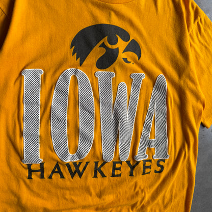 Vintage Artex University Of Iowa Yellow Graphic T Shirt Single Stitch