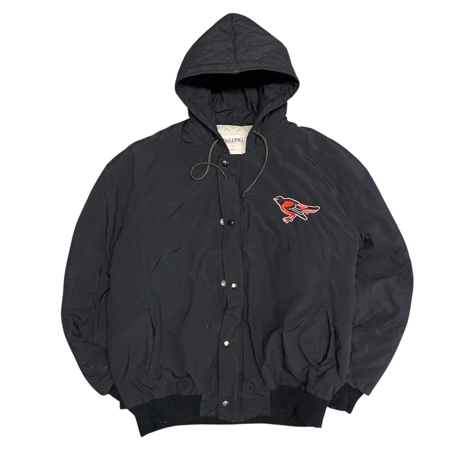 Vintage Baltimore Orioles MLB Black Zip Up Coat