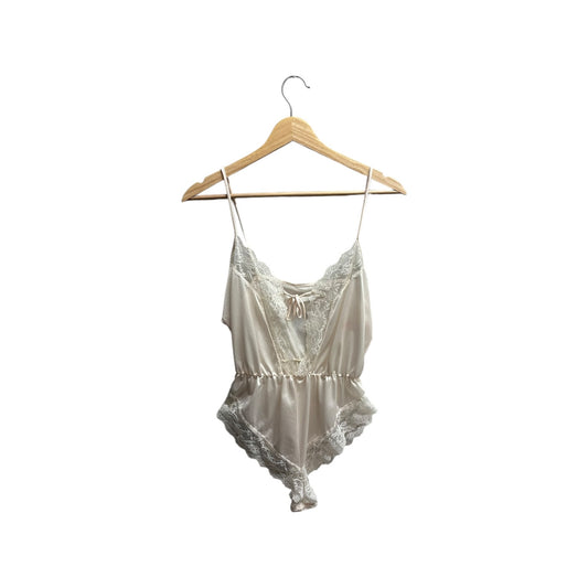 Women’s Vintage Cream Lace Teddy