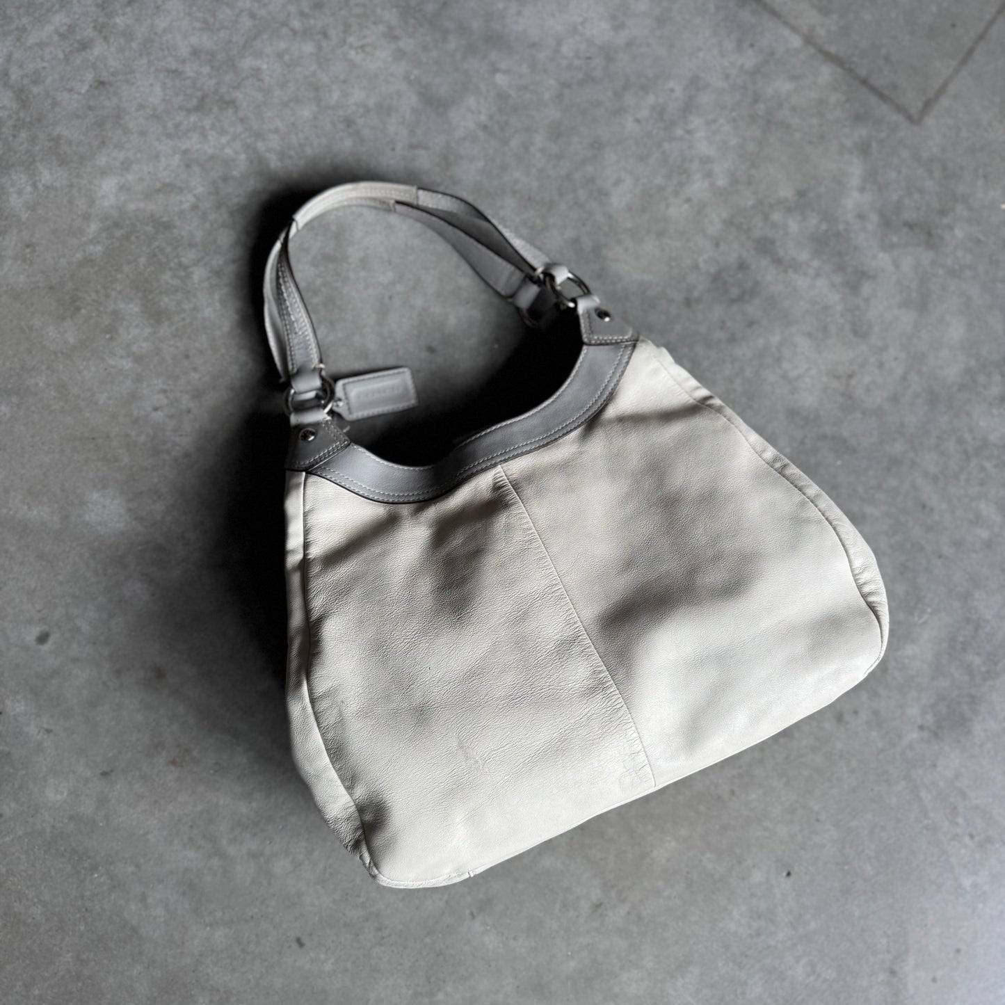 Y2K Coach SoHo Large Hobo Bag White/Grey