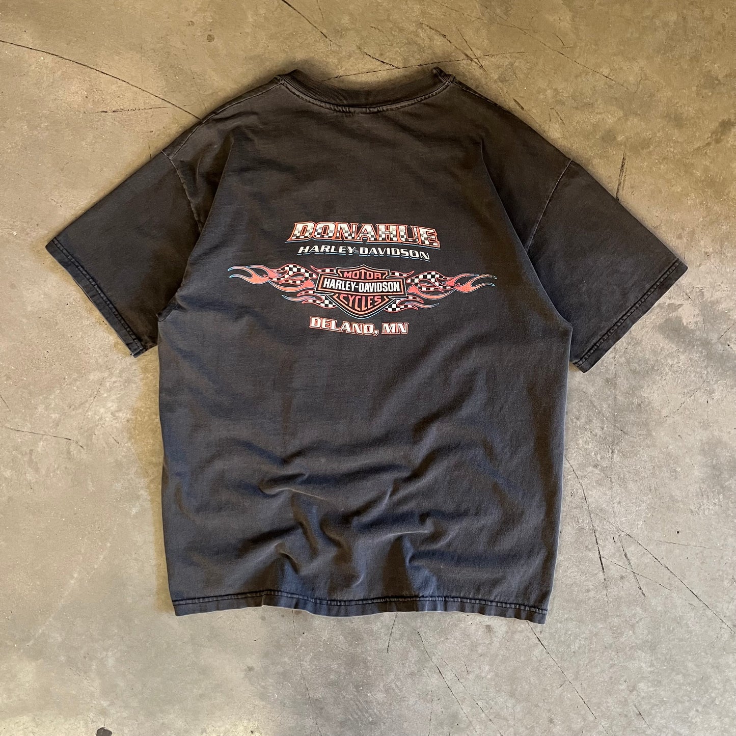 Vintage Harley Davidson Flaming Eagle Head Tee