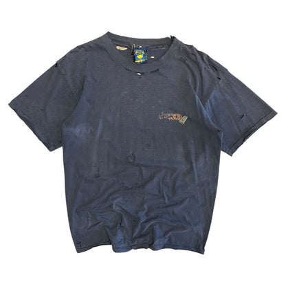 Vintage Distressed Thrashed JNCO Lazy Boy Navy T Shirt