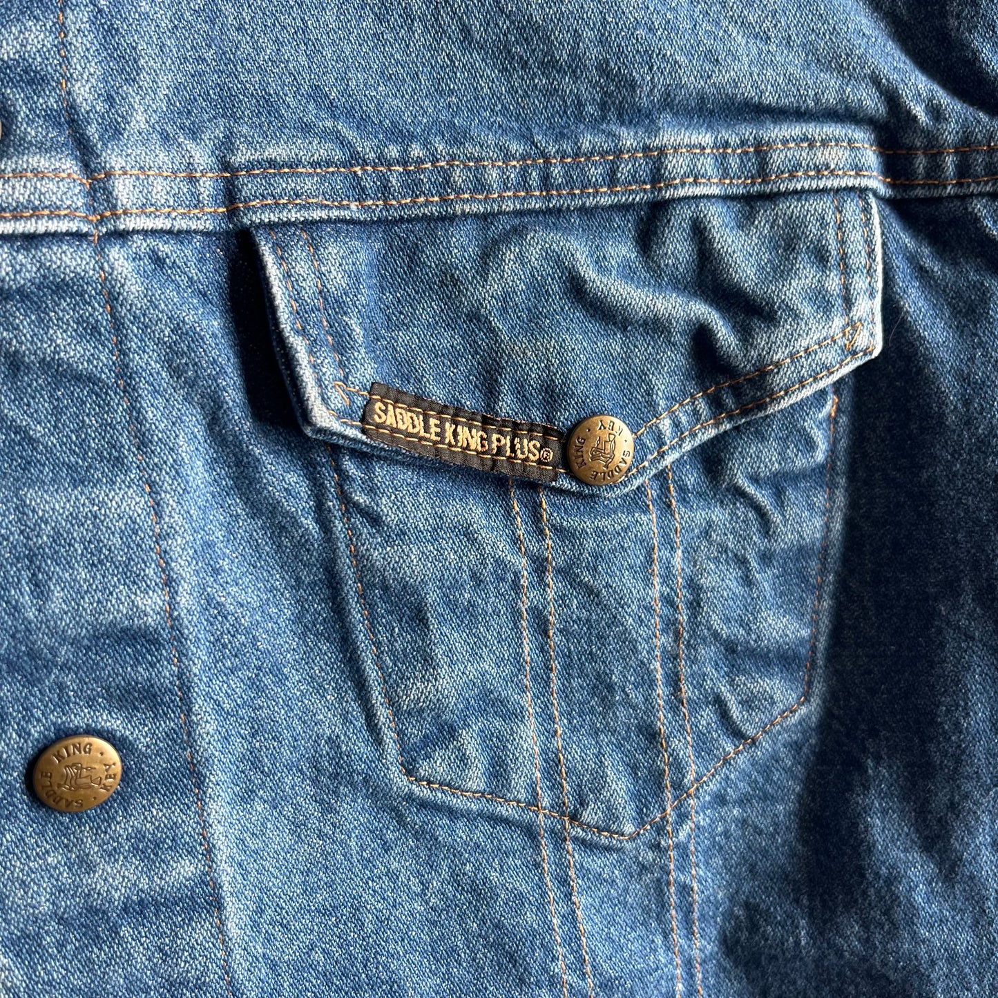 Vintage Big Harley Davidson Patch Denim Jacket