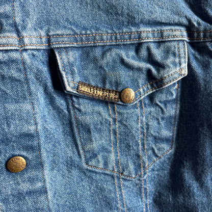 Vintage Big Harley Davidson Patch Denim Jacket