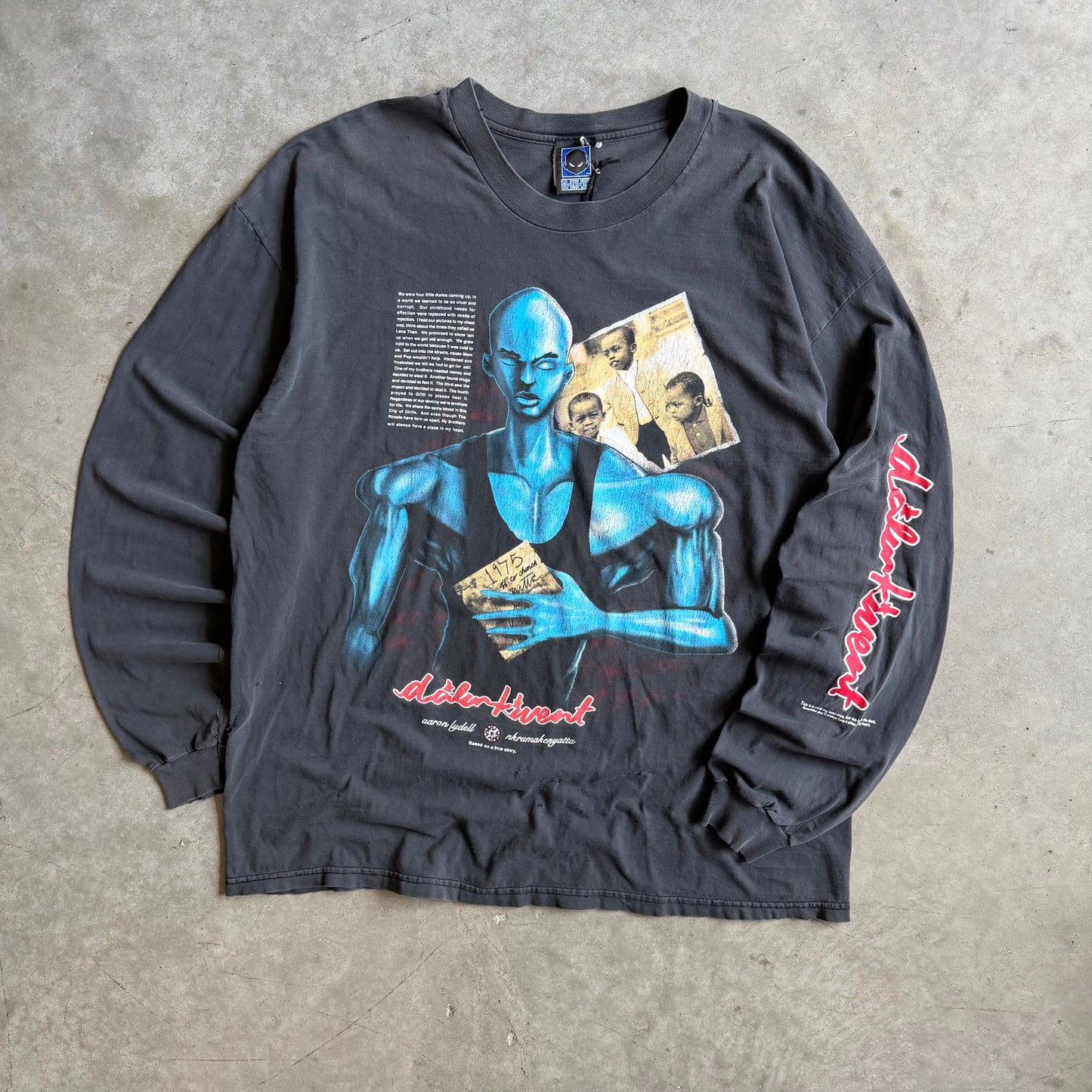 Vintage Da Link Went Blue Man Quote Longsleeve