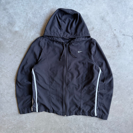Y2K Nike Fleece Lined Black Windbreaker