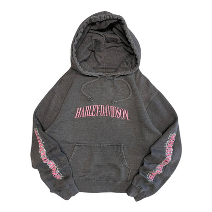Women’s Harley Davidson Grey And Pink Bling Hoodie