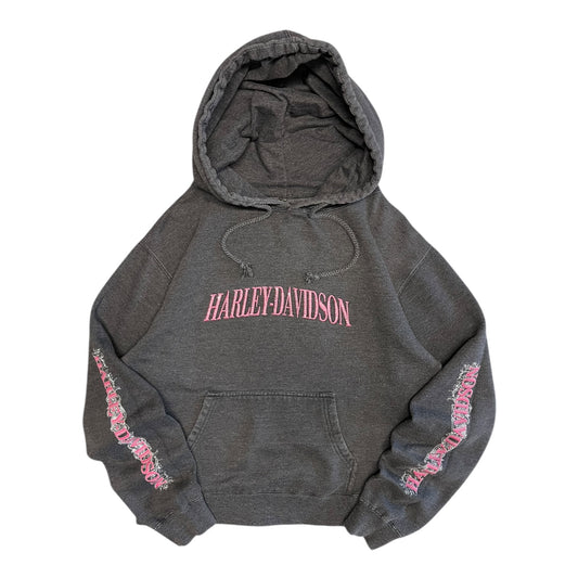 Women’s Harley Davidson Grey And Pink Bling Hoodie
