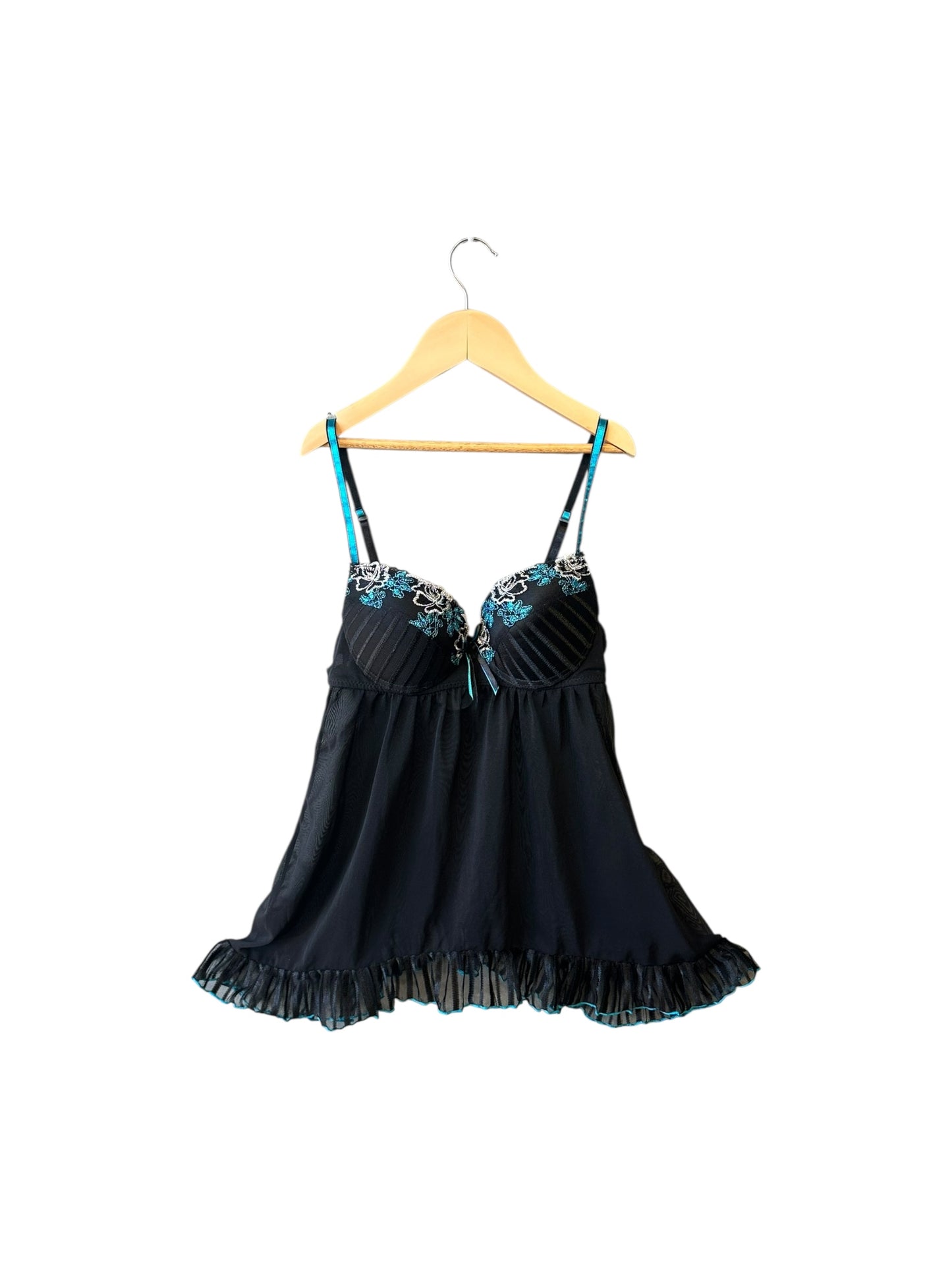 Women’s Sophie Black/Blue Babydoll Camisole