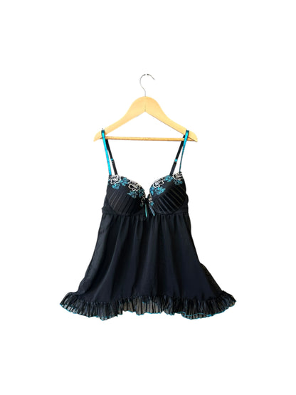 Women’s Sophie Black/Blue Babydoll Camisole