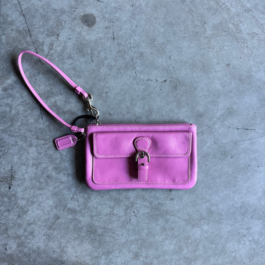 Y2K Coach Deadstock Long Soho Skinny Wristlet in Raspberry