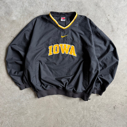 Vintage Nike Iowa Spell-Out Side Zip Windbreaker