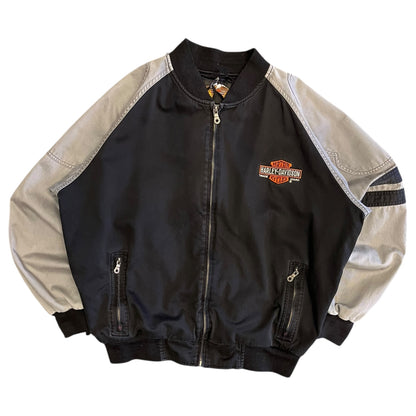 Harley Davidson Grey/Black Zip Up Jacket