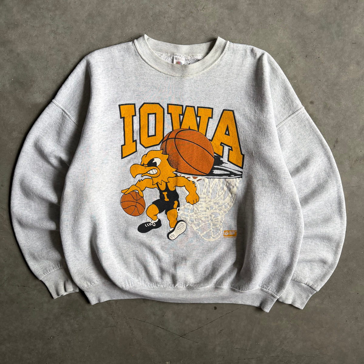 Vintage Iowa Hawkeyes Basketball Herky Handles Sweatshirt