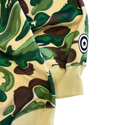 A Bathing Ape Art Green Camo Shark Full Zip Hoodie