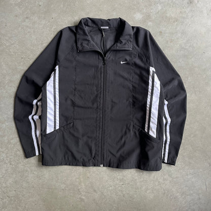 Y2K Nike Black & White Sharp Angle Zip Up Track Jacket