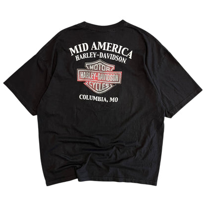 Y2K Harley Davidson Tribal Flame Women Tee