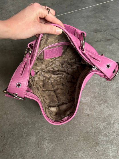 Y2K Coach Rare Barbie Pink Large Hobo Shoulder Bag Mint Condition