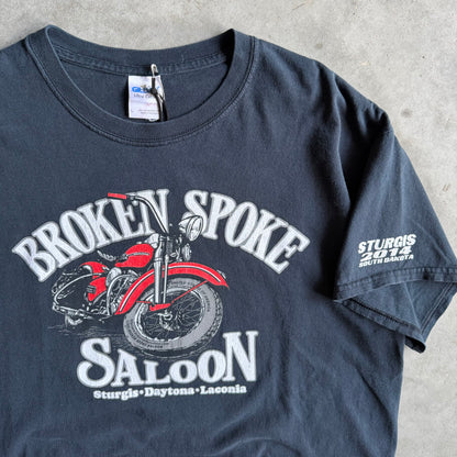 Vintage Broken Spoke Saloon Red Bike Tee