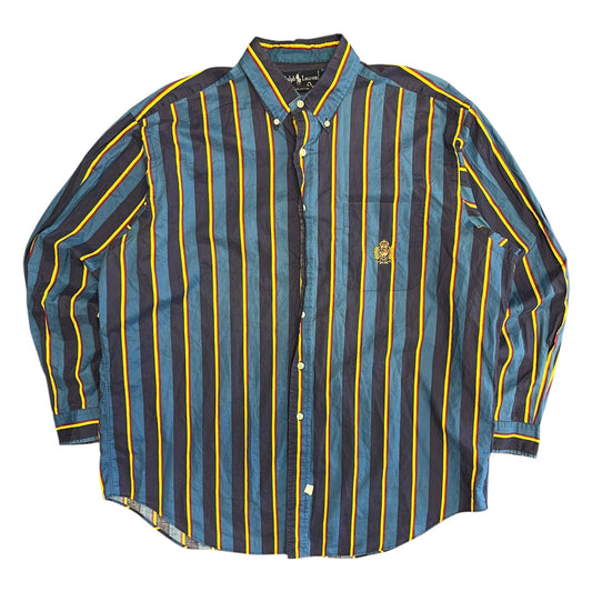 Y2K Polo Ralph Lauren Striped Button Up Tee