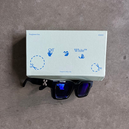 Off-White ‘OERI022’ Virgil Sunglasses Black w/ Blue Lens