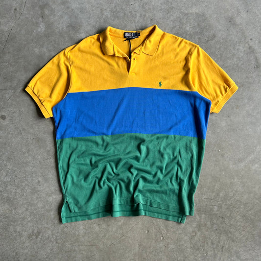 Y2K Polo Ralph Lauren Yellow Blue Green Shirt