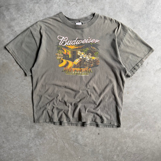 Y2K Budweiser Daytona Bike Week 2006 Motorcycle Tiki Hut T Shirt