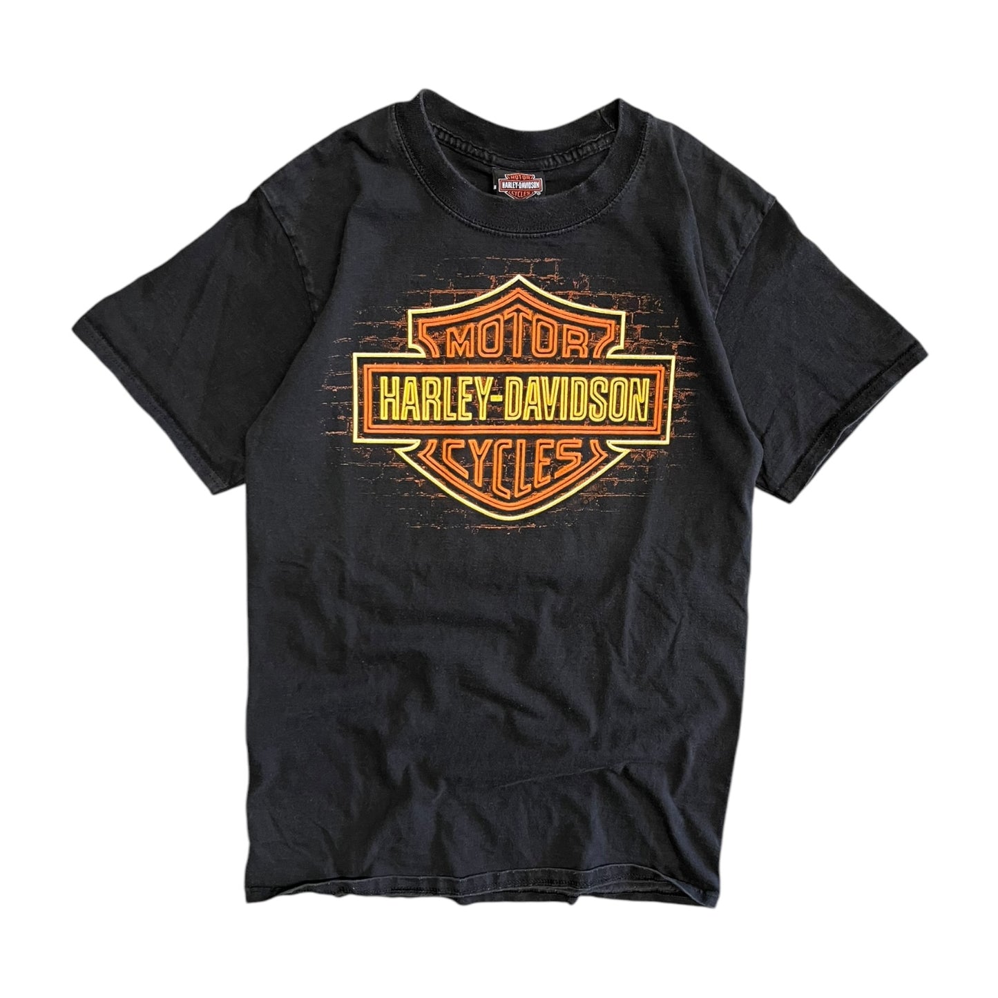 Y2K Harley Davidson Brick Neon Shield Tee