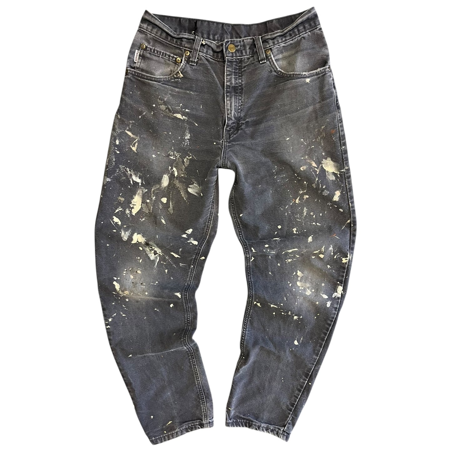 Carhartt Paint Splattered Charcoal Carpenter Pants