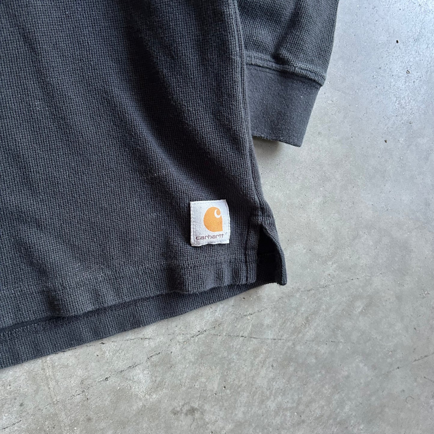 Vintage Carhartt Cursive Waffle Knit Sweatshirt
