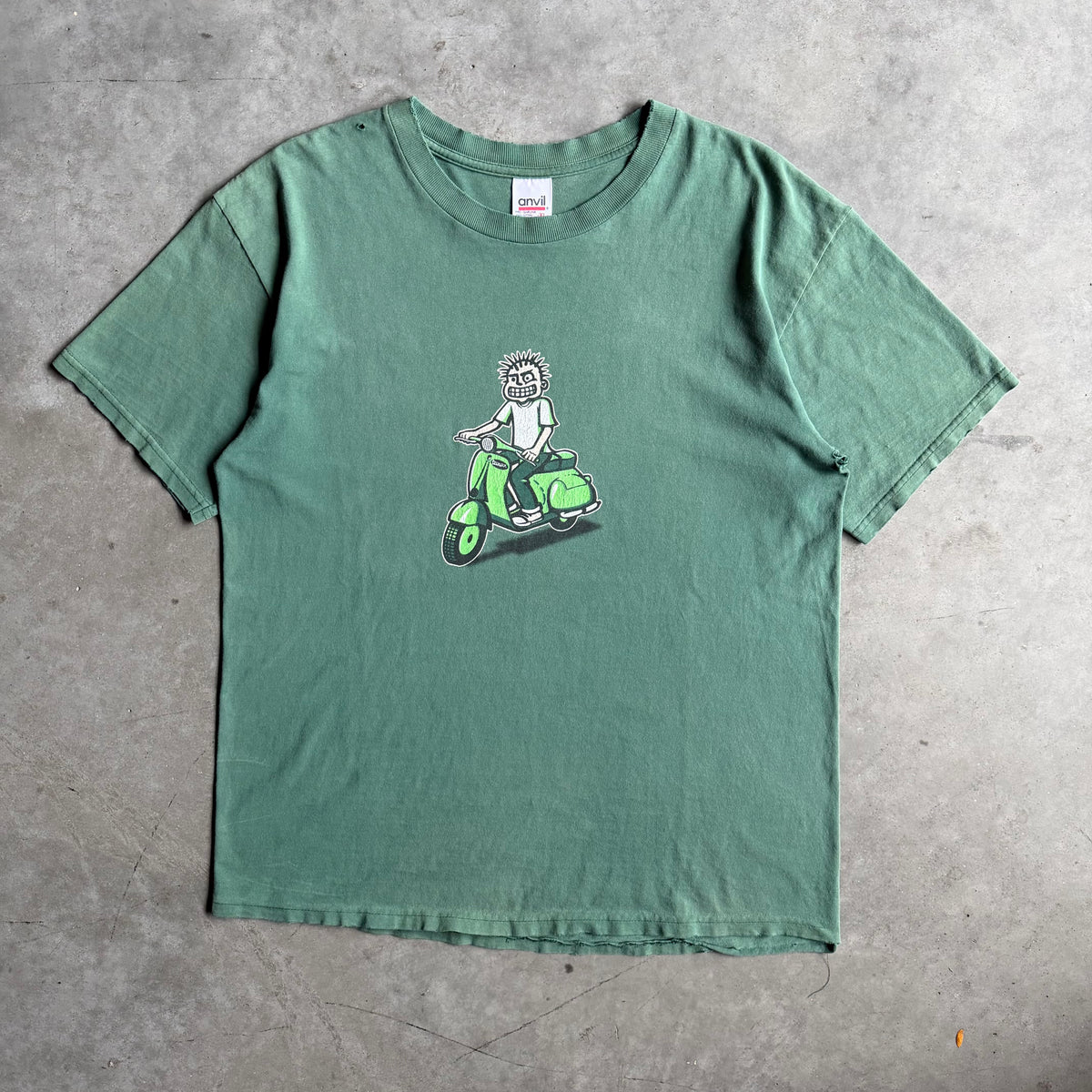 Vintage Mxpx Punk Rock Scooter Faded Green Band Tee