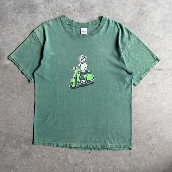 Vintage Mxpx Punk Rock Scooter Faded Green Band Tee
