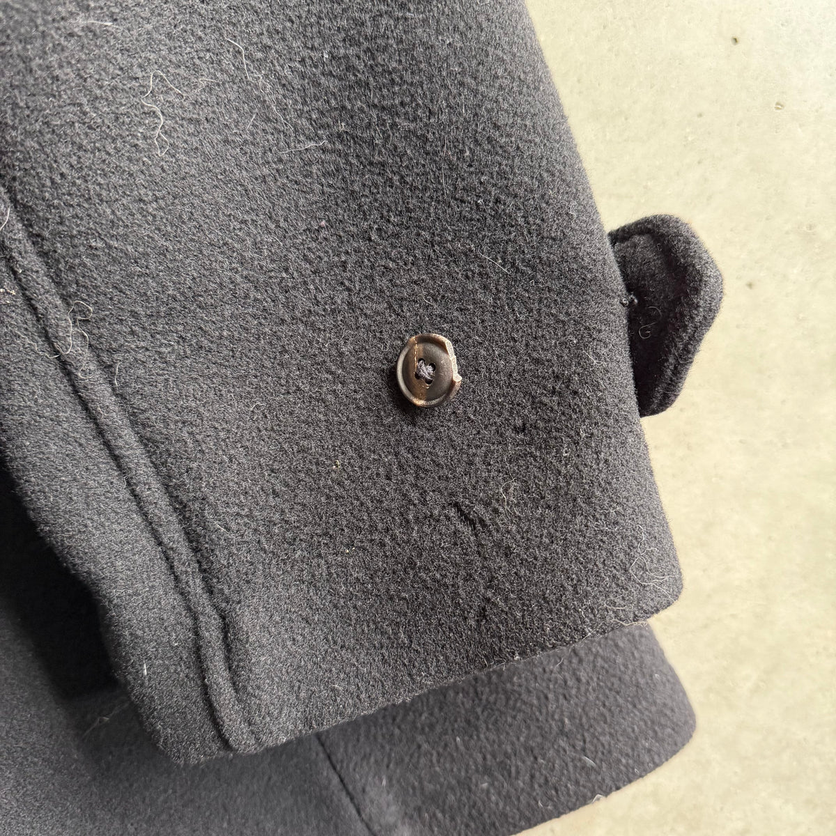 Polo Ralph Lauren Wool Double Breasted Black Pea Coat