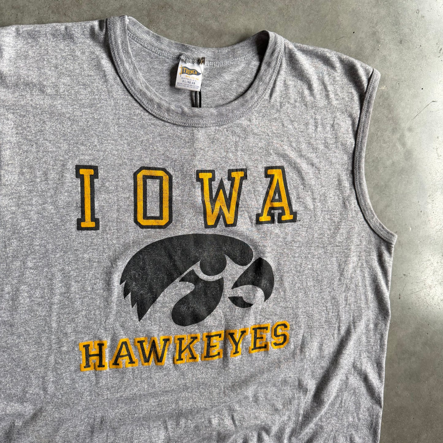 Vintage Iowa Hawkeyes Logo & Spell-Out Tank Top